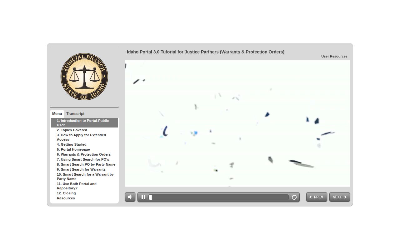 Idaho iCourt public bench warrant search tutorial and scope explanation